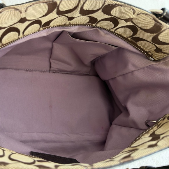 GUC COACH monogram Khaki/brown canvas tote bag - Picture 9 of 14